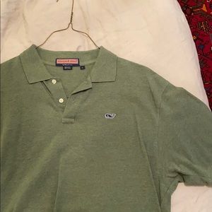 Heathered green Vineyard Vines polo